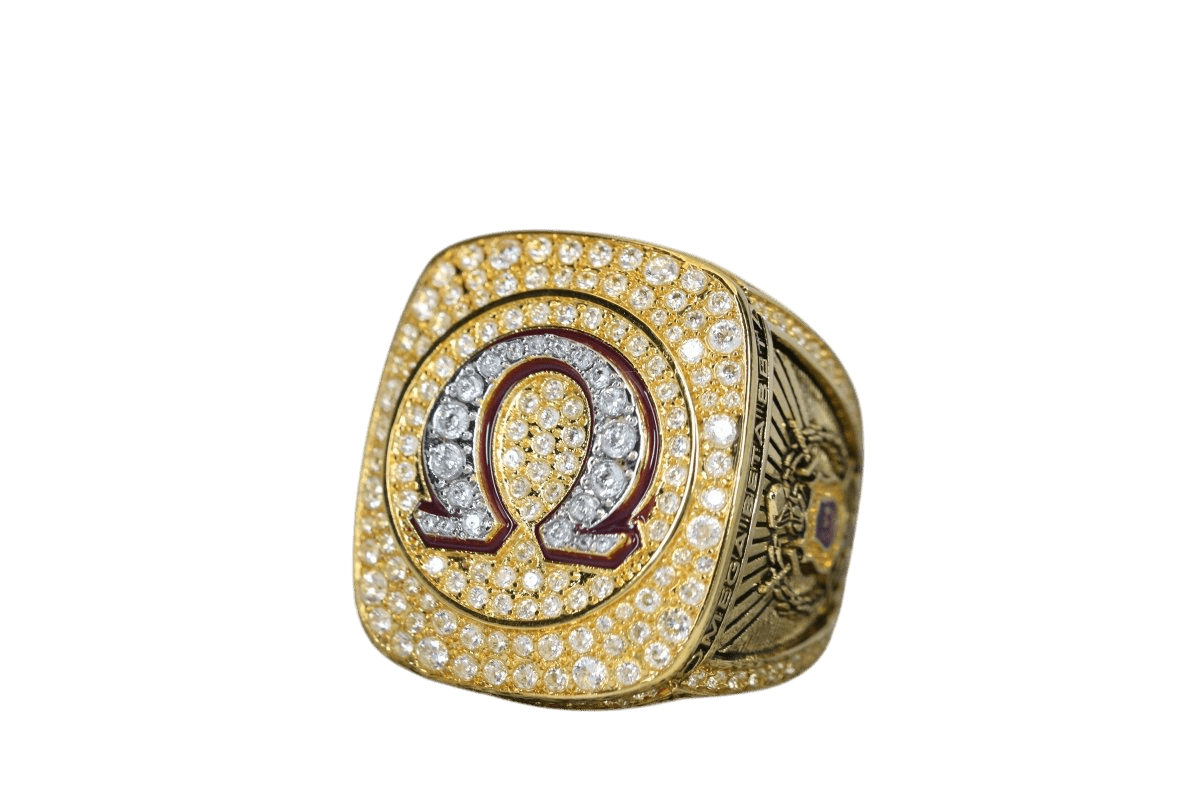 Omega Psi Phi Fraternity Ring (ΩΨΦ) - SPECIAL EDITION Shine Series, Gold - fratrings