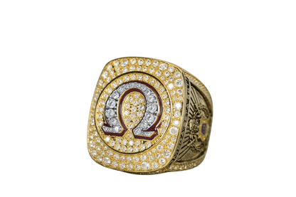 Omega Psi Phi Fraternity Ring (ΩΨΦ) - SPECIAL EDITION Shine Series, Gold - fratrings