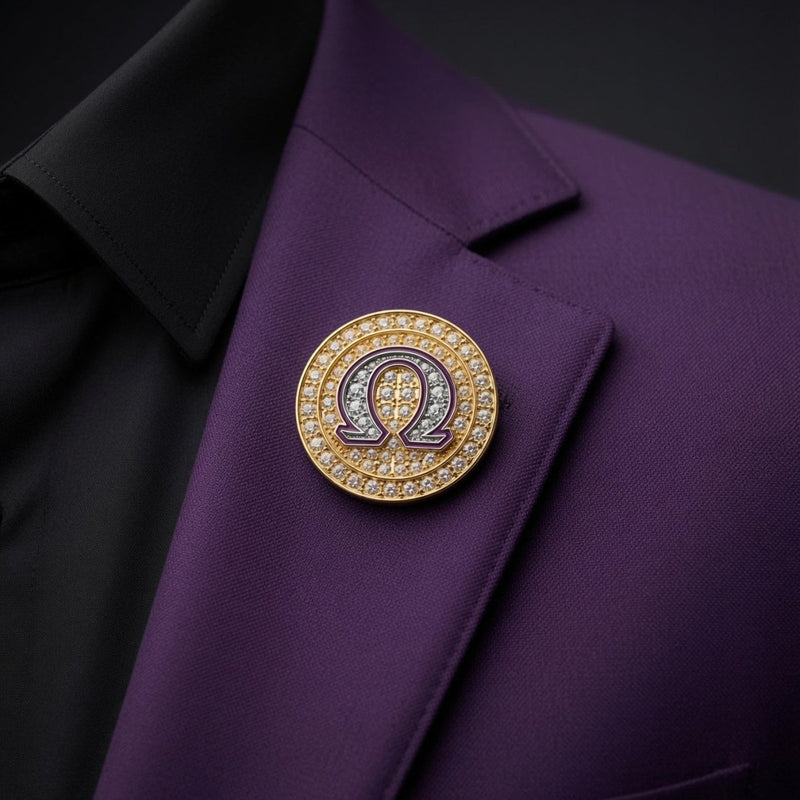 Omega Psi Phi Lapel Pin - PREMIUM Alumni Pin, Shine Series