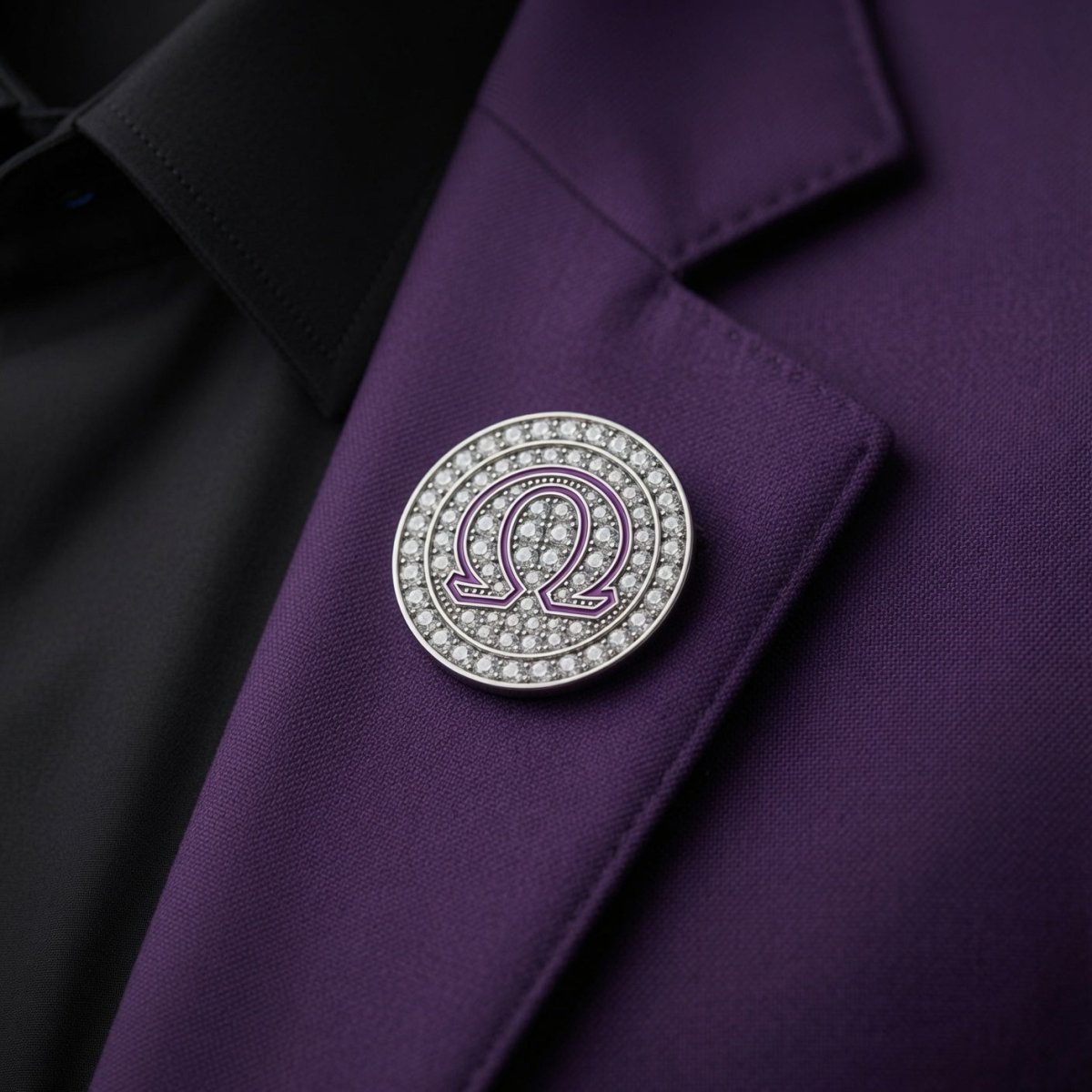 Omega Psi Phi Lapel Pin (ΩΨΦ) - PREMIUM Alumni Pin, Shine Series - fratrings