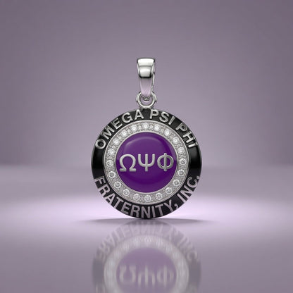 Omega Psi Phi Pendant Necklace, Silver — ΩΨΦ