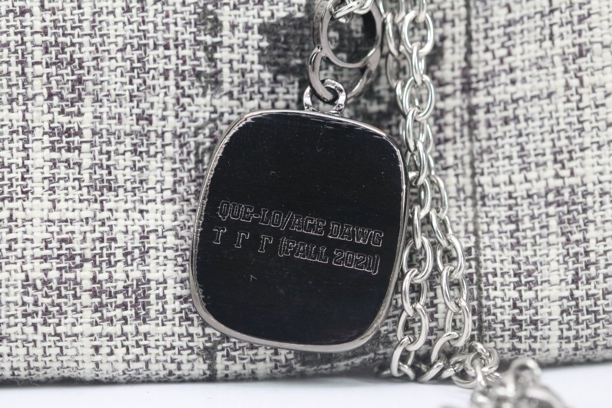 Omega Psi Phi Pendant Necklace (ΩΨΦ) - Shine Series, Black Nickel - fratrings