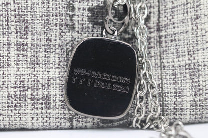 Omega Psi Phi Pendant Necklace (ΩΨΦ) - Shine Series, Black Nickel - fratrings