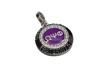 Omega Psi Phi Pendant Necklace (ΩΨΦ) - Classic Man, Silver - fratrings