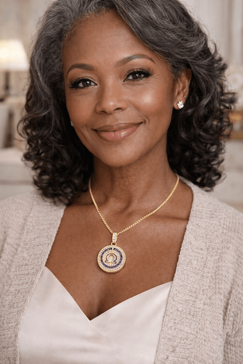 Omega Psi Phi WAG Pendant Necklace (Wives and Girlfriends) - fratrings