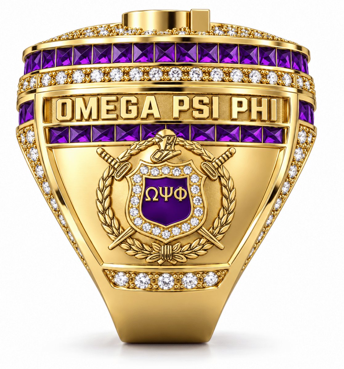 Omega Psi Phi XL Official Ring — Choose Your Plating - fratrings