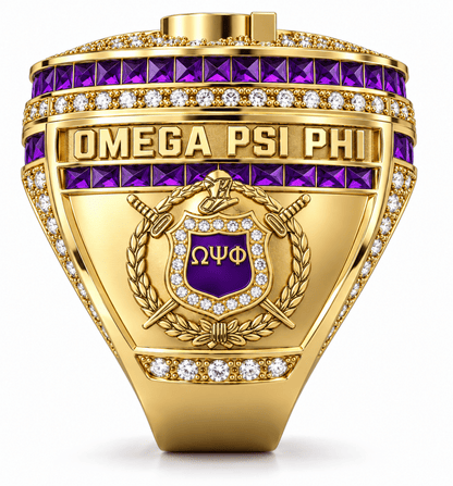Omega Psi Phi XL Official Ring — Choose Your Plating - fratrings