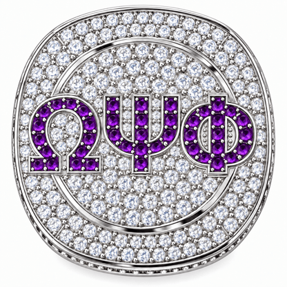 Omega Psi Phi XL Official Ring — Choose Your Plating - fratrings
