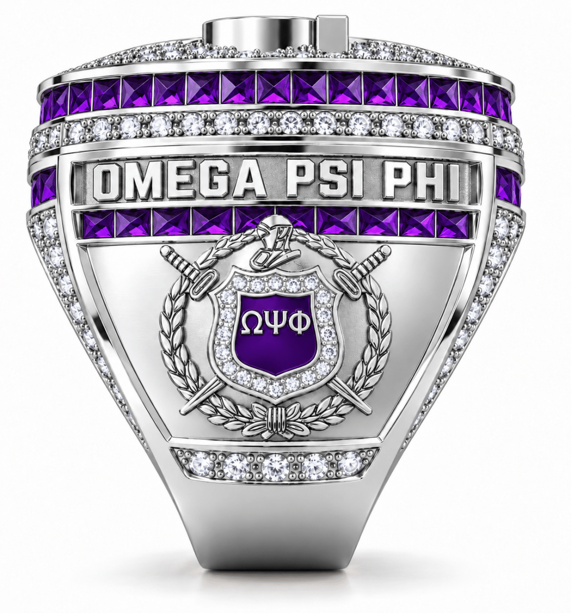 Omega Psi Phi XL Official Ring — Choose Your Plating - fratrings