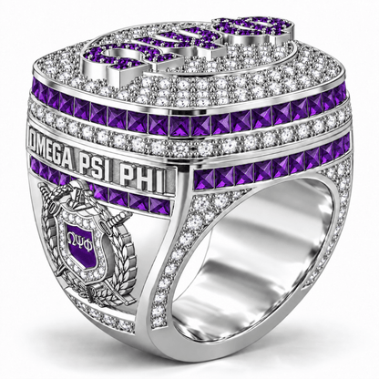 Omega Psi Phi XL Official Ring — Choose Your Plating - fratrings