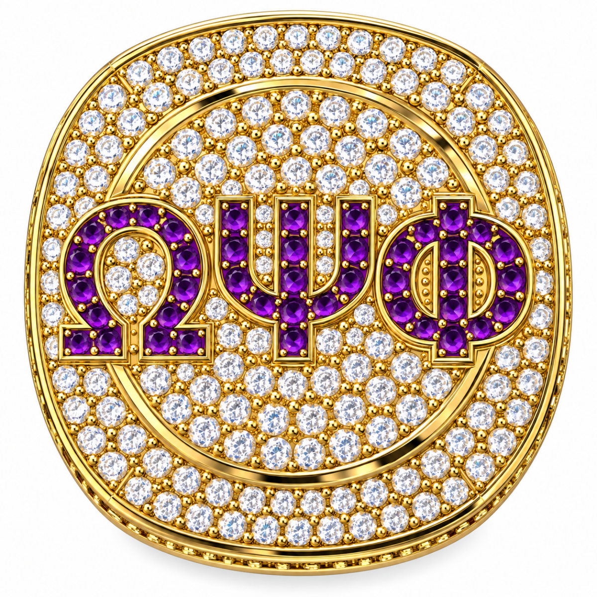 Omega Psi Phi XL Official Ring — Choose Your Plating - fratrings