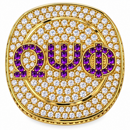 Omega Psi Phi XL Official Ring — Choose Your Plating - fratrings