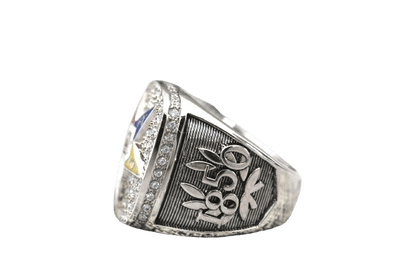 Order Of The Eastern Star Fraternity Ring (OES) - Shine Series, Silver - fratrings