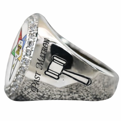 Order Of The Eastern Star Ring (OES) - Flower Series, Special Edition Past Matron - fratrings