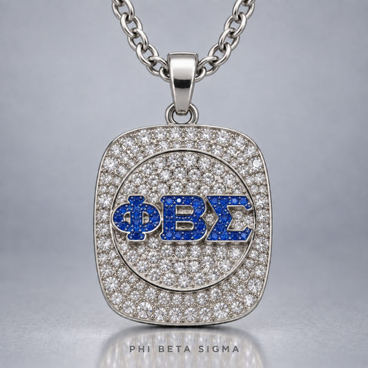 Phi Beta Sigma Pendant Necklace - Shine Series, Silver