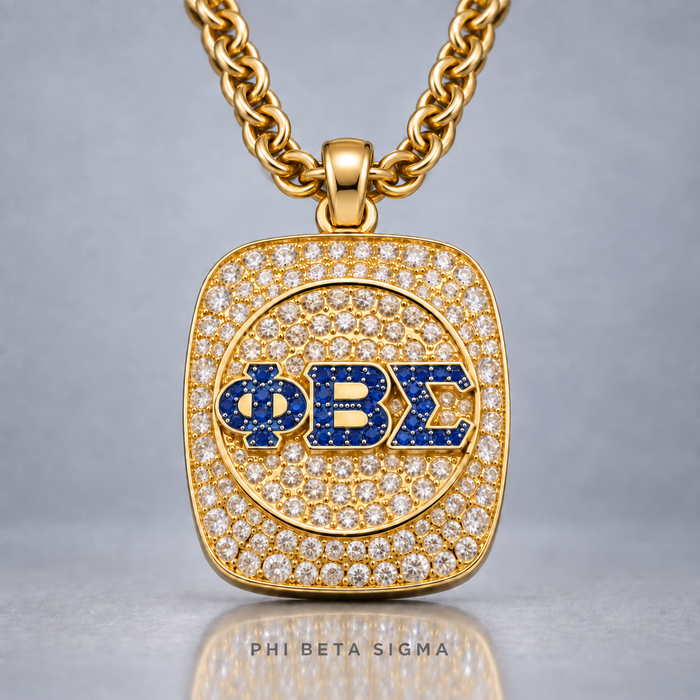 Phi Beta Sigma Pendant Necklace - Shine Series, Gold