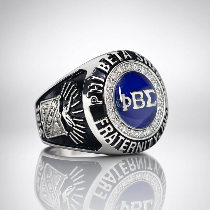 Phi Beta Sigma Alumni Ring, Silver - fratrings