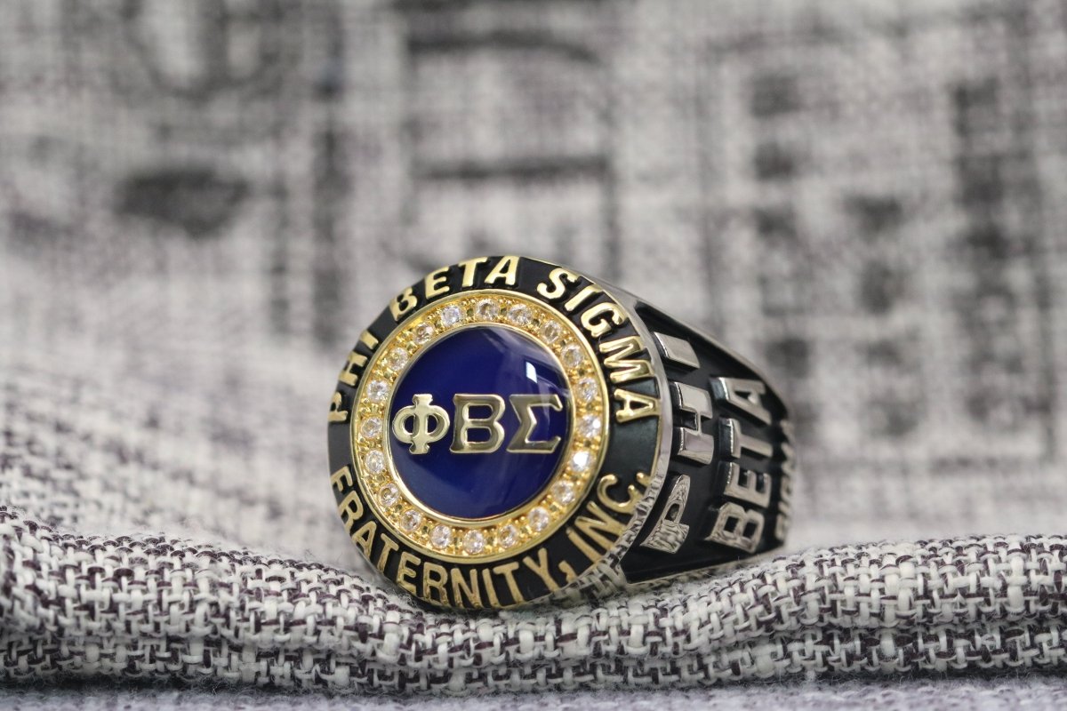 Phi Beta Sigma Fraternity Ring (ΦΒΣ) - Classic Man Series, Yellow Gold Face - fratrings