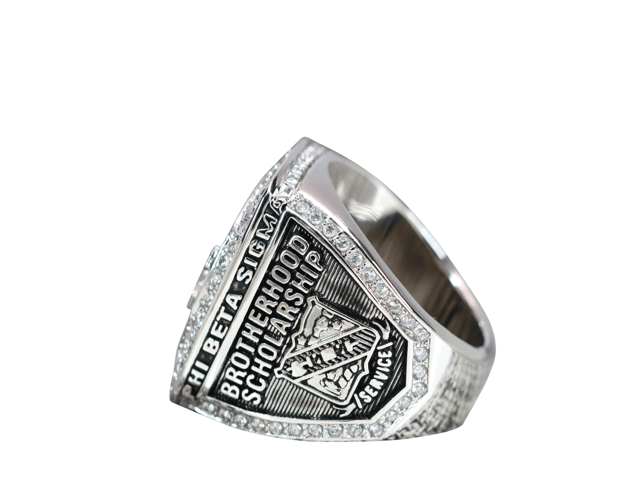 Phi Beta Sigma Official Series Ring, White Stones — ΦΒΣ
