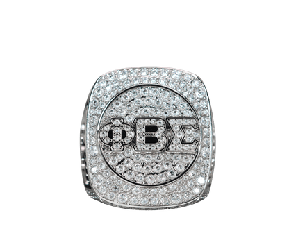 Phi Beta Sigma Official Series Ring, White Stones — ΦΒΣ