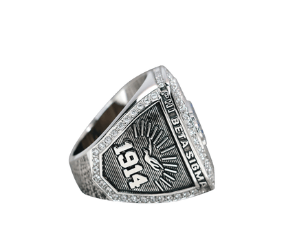 Phi Beta Sigma Official Series Ring, White Stones — ΦΒΣ