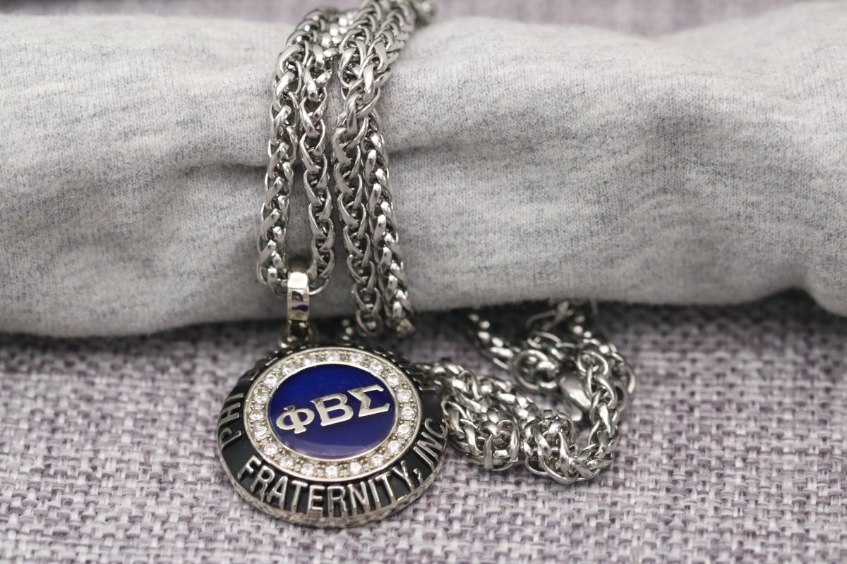 Phi Beta Sigma Pendant Necklace (ΦΒΣ) - Classic Man, Silver - fratrings