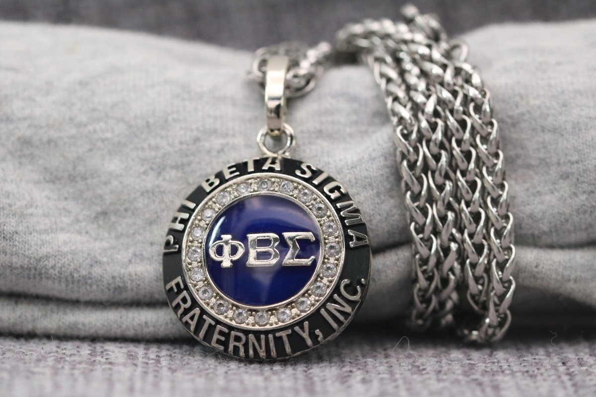 Phi Beta Sigma Pendant Necklace (ΦΒΣ) - Classic Man, Silver