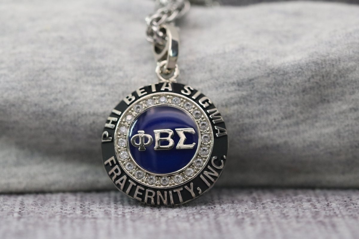 Phi Beta Sigma Pendant Necklace (ΦΒΣ) - Classic Man, Silver - fratrings