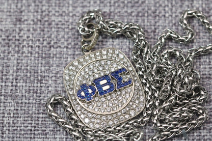 Phi Beta Sigma Pendant Necklace (ΦΒΣ) - Shine Series, Silver - fratrings