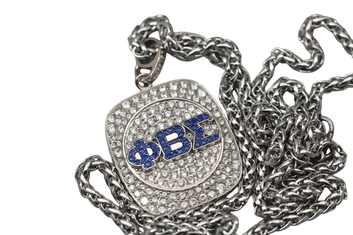 Phi Beta Sigma Pendant Necklace (ΦΒΣ) - Shine Series, Silver - fratrings