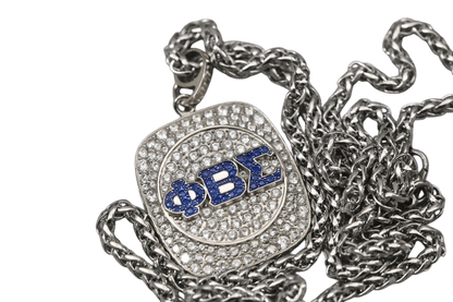 Phi Beta Sigma Pendant Necklace (ΦΒΣ) - Shine Series, Silver - fratrings