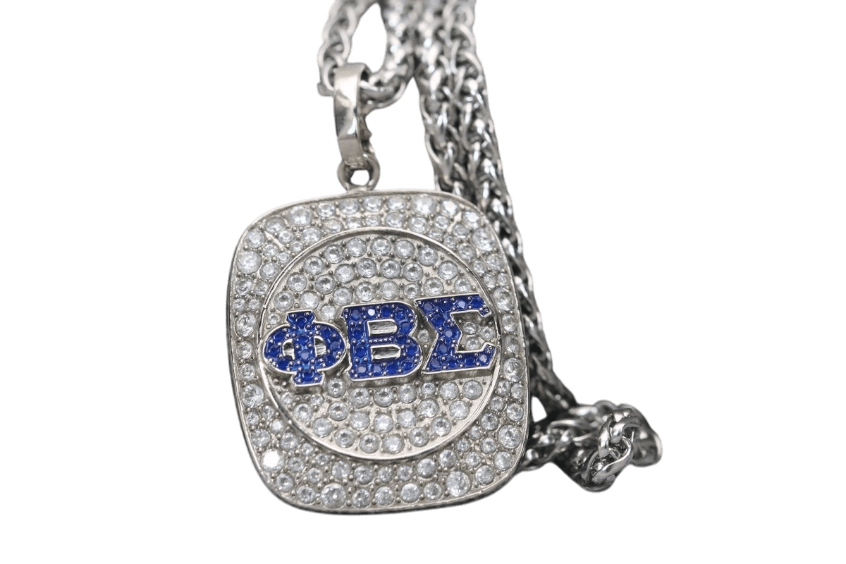 Phi Beta Sigma Pendant Necklace (ΦΒΣ) - Shine Series, Silver - fratrings