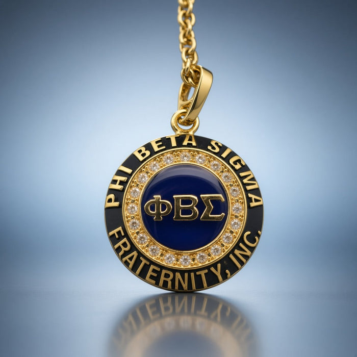 Phi Beta Sigma Pendant Necklace, Gold