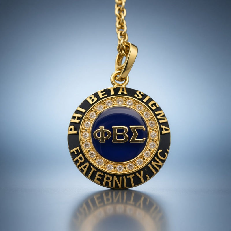 Phi Beta Sigma Pendant Necklace, Gold