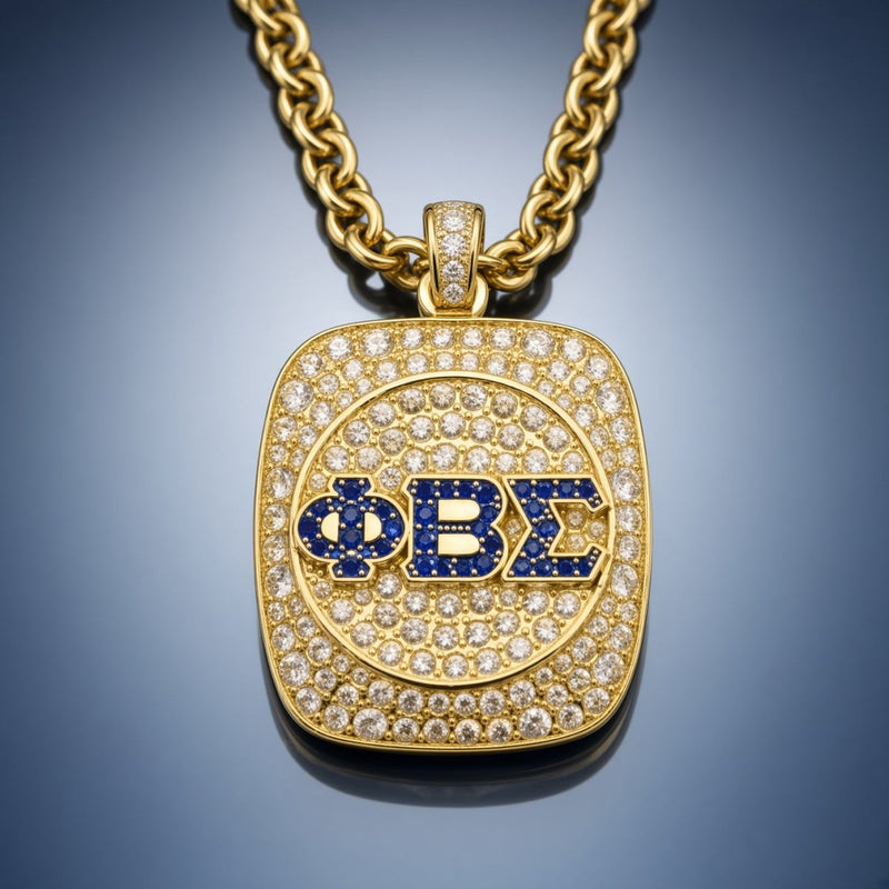 Phi Beta Sigma Pendant Necklace - Shine Series, Gold