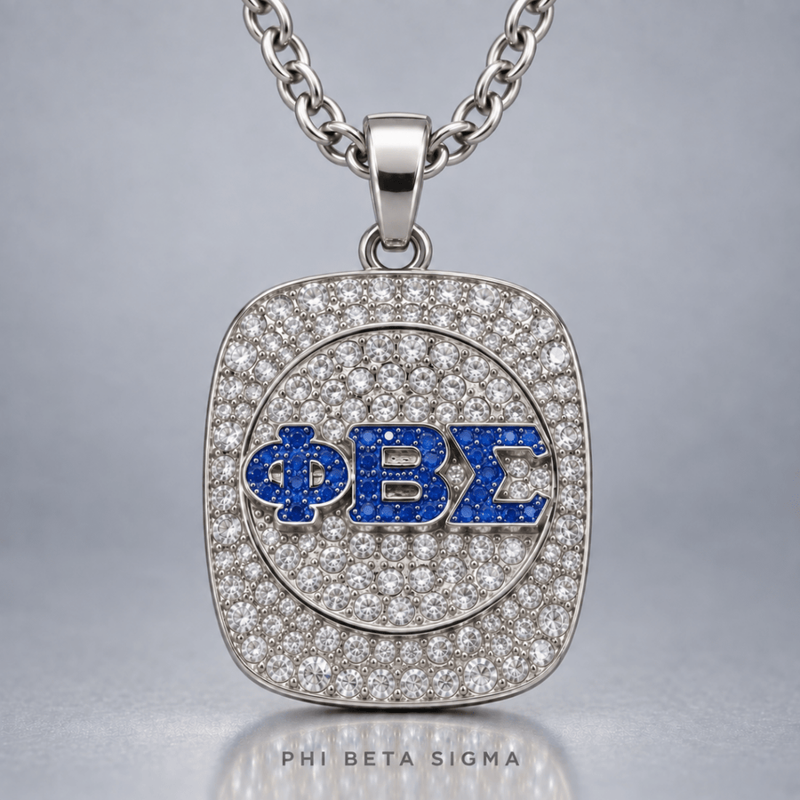 Phi Beta Sigma Pendant Necklace - Shine Series, Silver