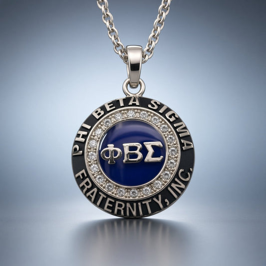 Phi Beta Sigma Pendant Necklace, Silver - fratrings