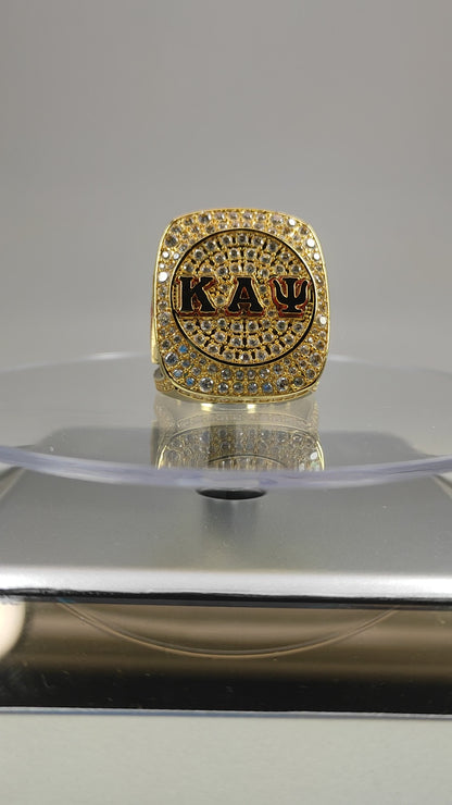 Kappa Alpha Psi Fraternity Ring (ΚΑΨ) - SPECIAL EDITION Shine Series, Gold