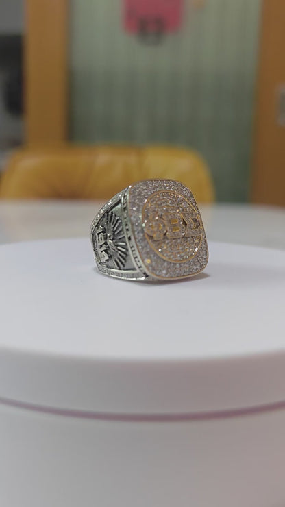 Phi Beta Sigma Fraternity Ring (ΦΒΣ) - Shine Series, White Stones Silver