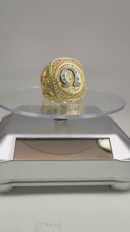 Omega Psi Phi Fraternity Ring (ΩΨΦ) - SPECIAL EDITION Shine Series, Gold