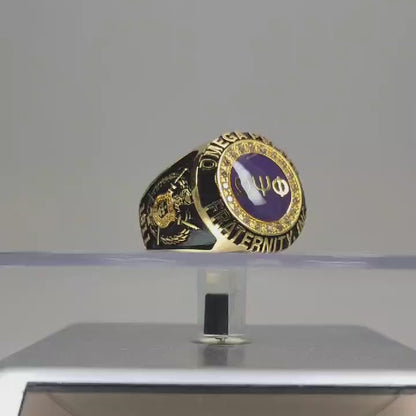 Omega Psi Phi Fraternity Ring (ΩΨΦ) - SPECIAL EDITION Classic Man Series, Gold
