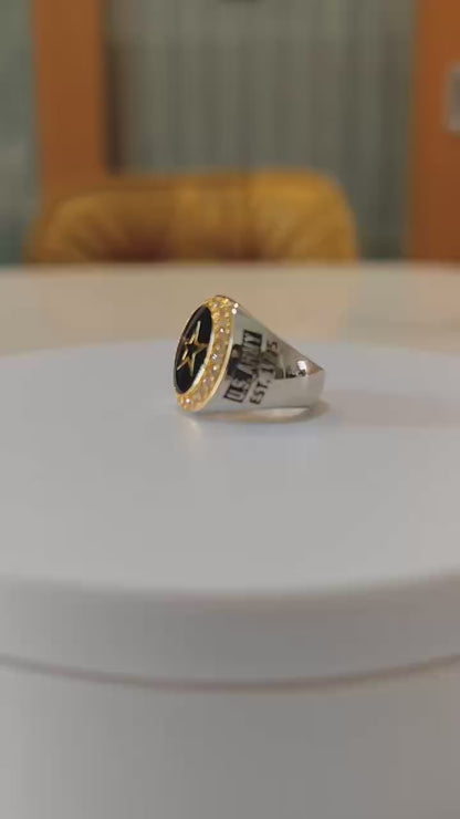 Army Star Military Ring for U.S. Army Members (Female)