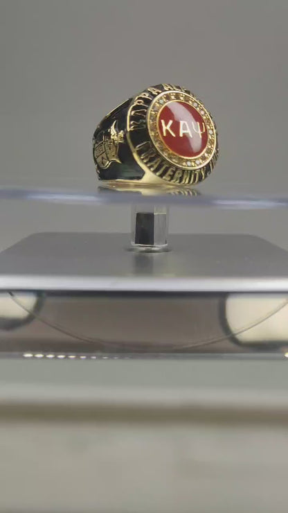 Kappa Alpha Psi Fraternity Ring (ΚΑΨ) - Classic Man Series, Yellow Gold Face