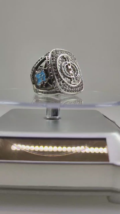 Mu Beta Phi Fraternity Ring (ΜΒΦ) - Shine Series, Silver