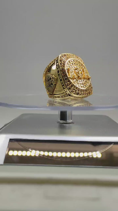 Official Alpha Phi Alpha Ring -  Gold & White Stones