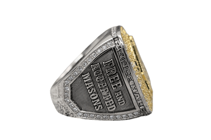 Prince Hall Freemasonry Fraternity Ring - Shine Series, Dual Finish - fratrings