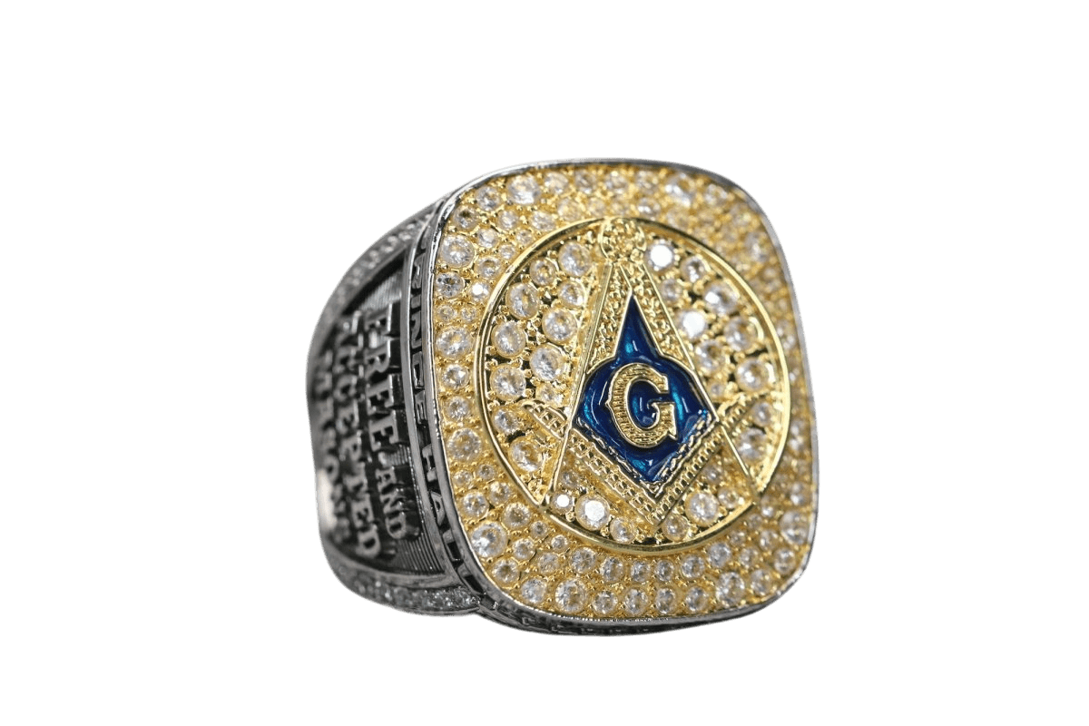 Prince Hall Freemasonry Fraternity Ring - Shine Series, Dual Finish - fratrings
