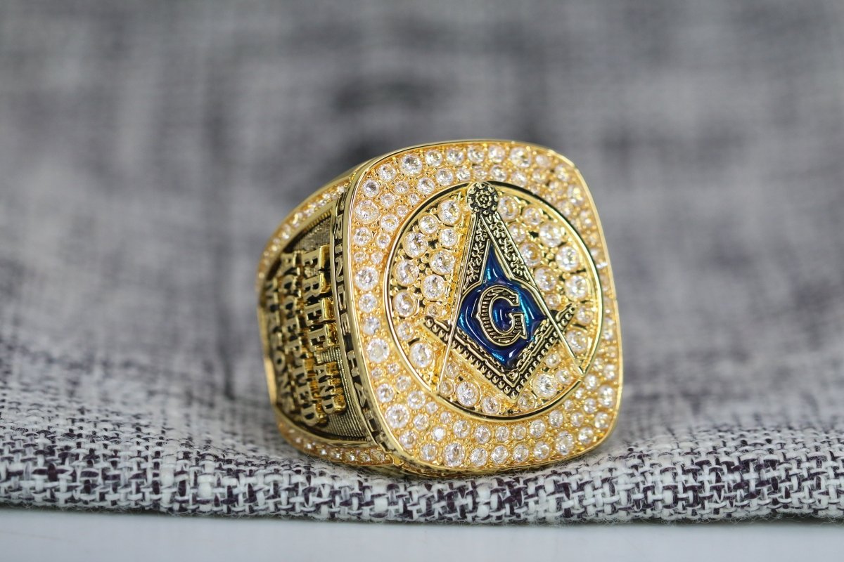 Prince Hall Freemasonry Fraternity Ring - Shine Series, Gold - fratrings