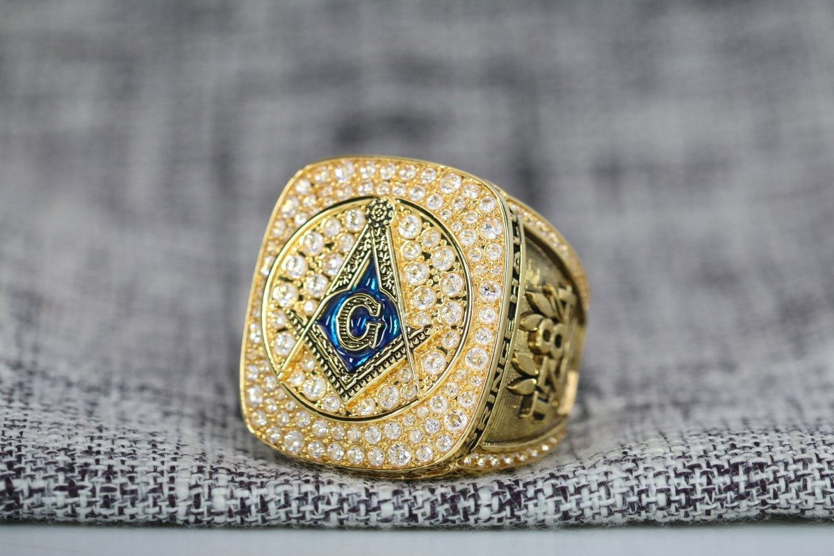 Prince Hall Freemasonry Fraternity Ring - Shine Series, Gold - fratrings