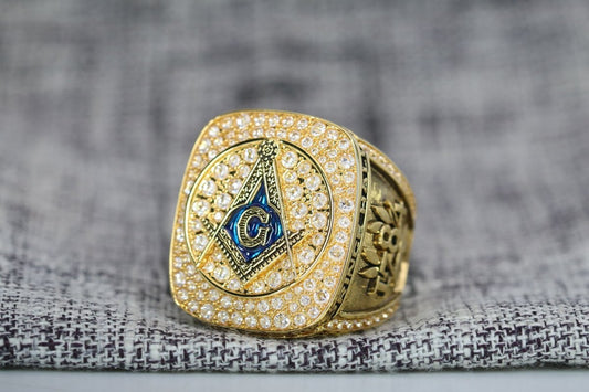 Prince Hall Freemasonry Fraternity Ring - Shine Series, Gold - fratrings